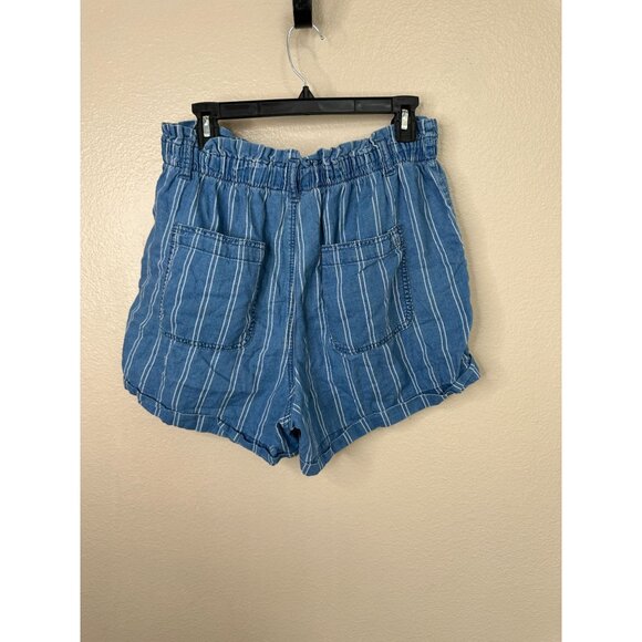 American Eagle Womens Blue Shorts 14 Shorts‎ cuffed button zipper cotton summer - Picture 3 of 6